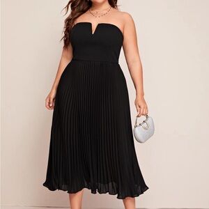 Elegant Black Strapless Dress
